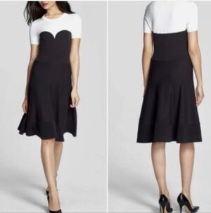 KATE SPADE Knit Colorblock Dress, Sweetheart Outline, Knee-length, Size M